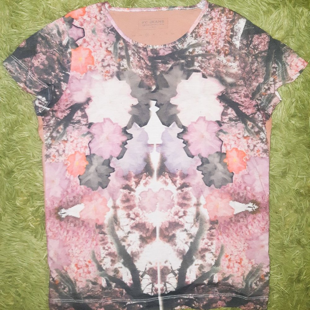 Psychedelic Rorschach Print T-Shirt